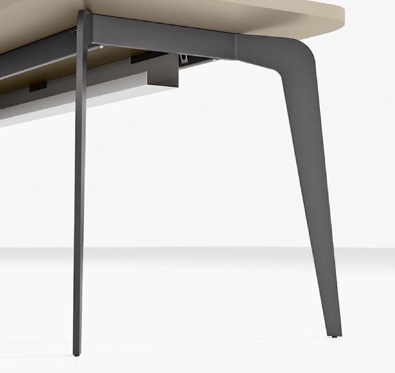 Table de réunion carrée Blade - Alea - Non, 120, Chêne clair_2