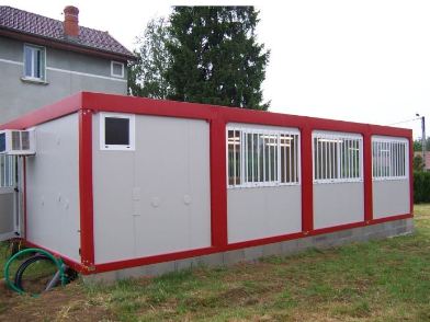 Bungalow de chantier standard plus / modulaire / ossature en métal / parois en panneau sandwich / isolé_2