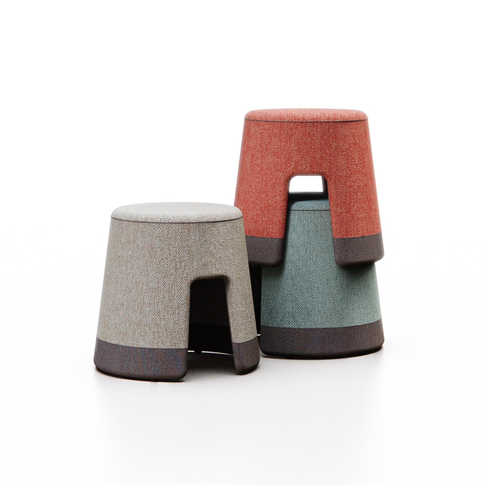 Tabouret scolaire modulaire, conçu pour créer des espaces de détente et d'interaction dans les centres éducatifs - Pop_2