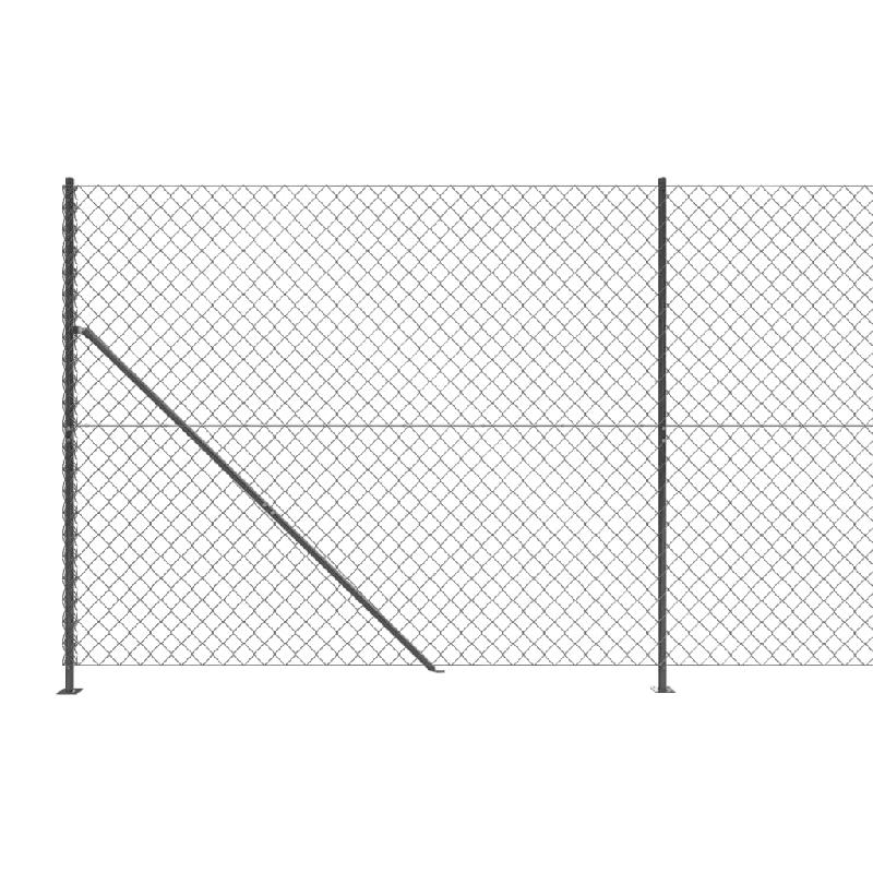 Vidaxl clôture à mailles losangées avec bride anthracite 1,6x25 m 153996_2