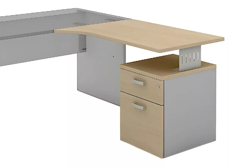 Bureau individuel avec retour sur caisson porteur So Ferrol_2