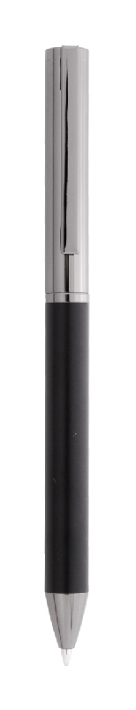 Parure stylos - Métal - Stylo à bille et roller - Étui cadeau en papier noir - Encre bleue_2