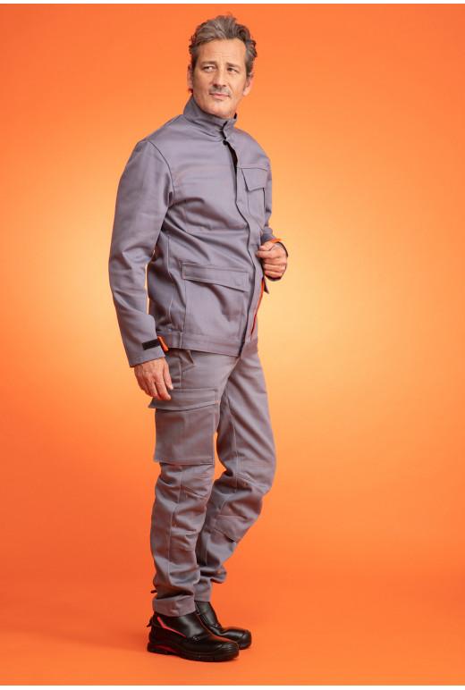Blouson retardateur de flammes et antistatique - Cap 2 - Réf. 635*cpa - Gris acier - Normes EN ISO 11612 et EN 1149-5_2