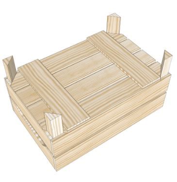 Caisse jardinière en bois S2 - Simply A Box - L36 x H29 x P54 cm - Bois brut ou 6 coloris de lasure à l'eau_2