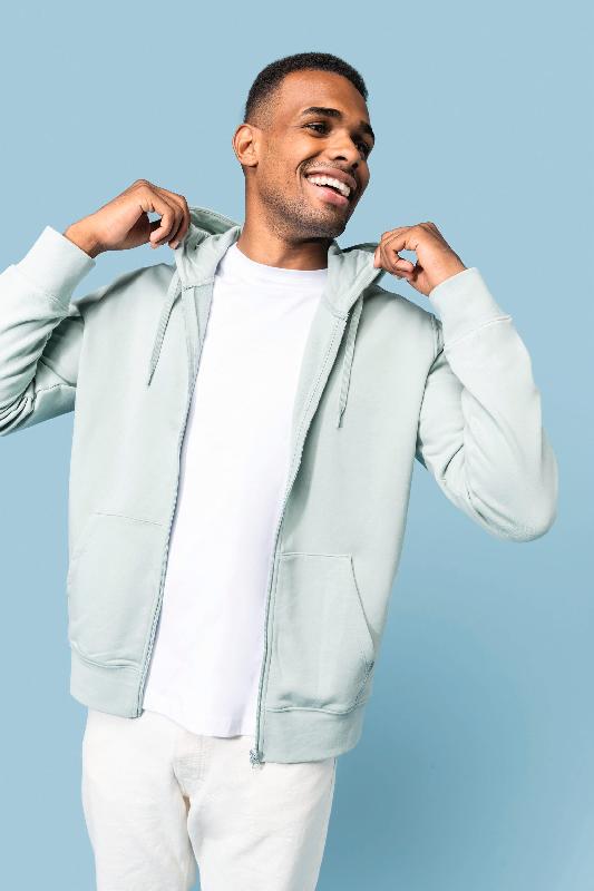 Sweat-shirt écoresponsable zippé à capuche homme - Kariban - Réf: K4030 - 85% coton bio et 15% polyester recyclé_2