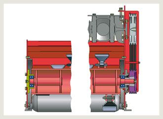 Broyeur polyvalent - broyeur forestier Eurotechnics Agri ROTOGYR RP - 2,49 m - châssis résistant et rotor 6 rangées de couteaux_2