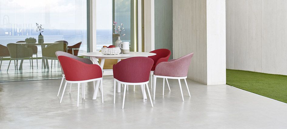 Chaise Thin - Collection INDOOR OUTDOOR - Structure aluminium laqué et tissu perforé_2