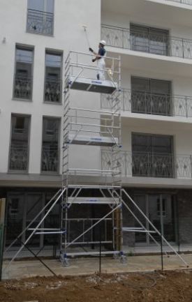 Échafaudage roulant aluminium Totem 2 Box 180 - Comabi SNC - Hauteur de travail maximale 9,85 m_2