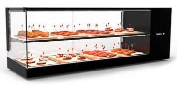 Vitrine réfrigérée LOGIC TRIPLE  - Avec étagères neutres - Cuve plane - L 1320 mm | Sayl Barcelona - Avec 1 étagère_2