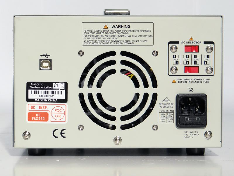 FI1533 - Alimentation numérique triple voies programmables 2x[30 V / 3 A], 5 V / 3 A, puissance 195 W, faible résolution et contrôle précis_2