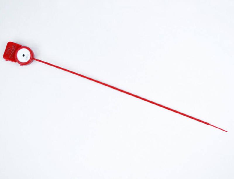 Scellé à tige lisse - PP - Longueur 190 mm - Tige Ø1.3 mm - Tête 10.31x10.92 mm - Rouge_2