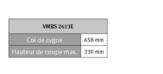 Scie à ruban Metallkraft VMBS 2613E - Coupe des métaux - Variateur de vitesse et avance électrique_2