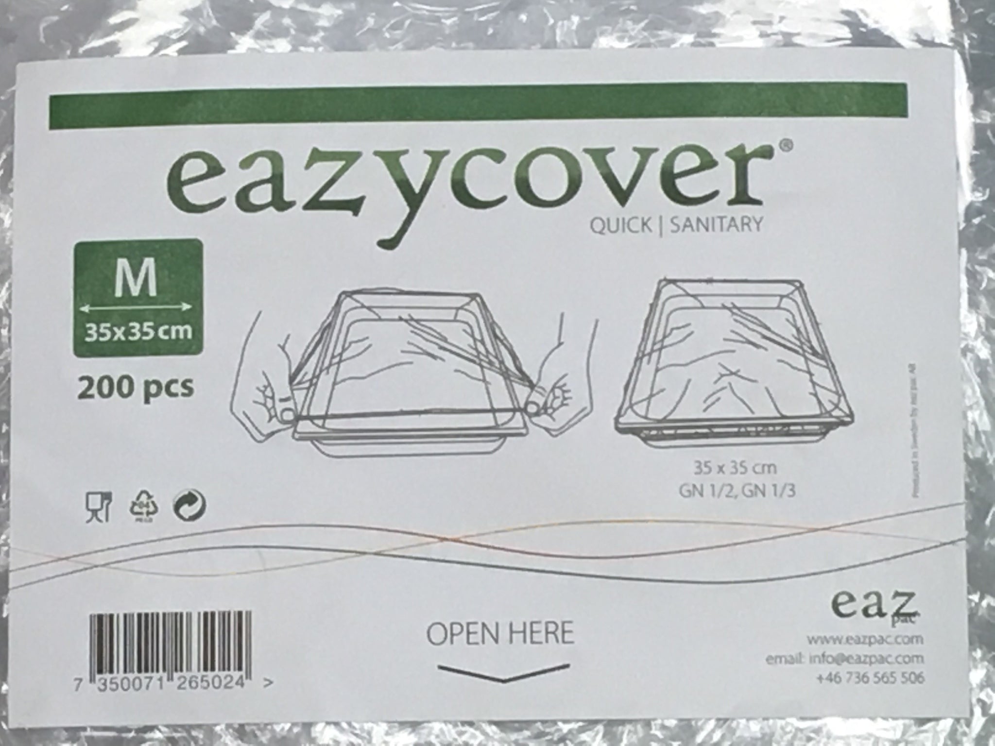 Couvercle alimentaire en film étirable 35 x 35 cm - sac de 200 pièces - Eazycover - CBS Emballages - Adapté GN 1/2 et GN 1/3_2