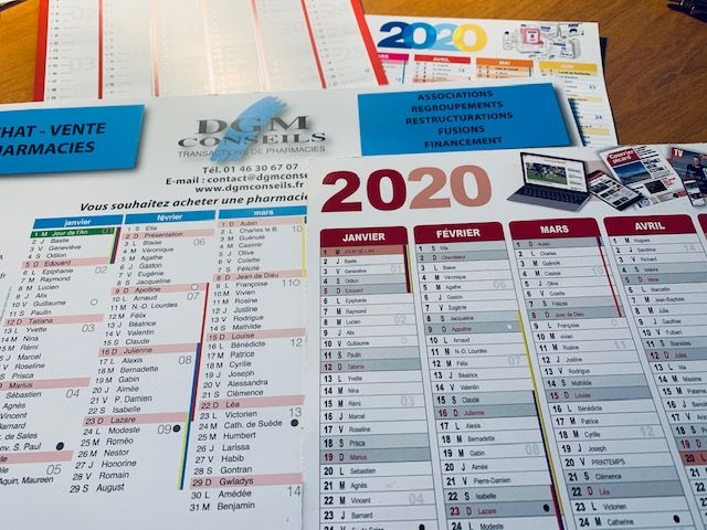 Calendrier publicitaire - adapté à vos besoins pour bureau, maison, atelier et archives_2