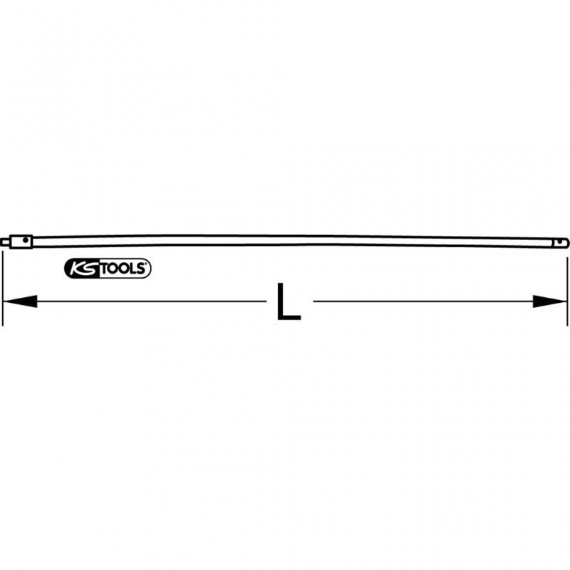 L.2000 mm gris KS TOOLS 900.6017 Canne de ramonage ou débouchage en polypropylène haute résistance