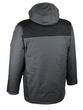 Parka polyester rip-stop enduit PVC - Imperméable 1000 mm - Doublée polaire - Capuche amovible - Coloris noir/gris anthracite_2