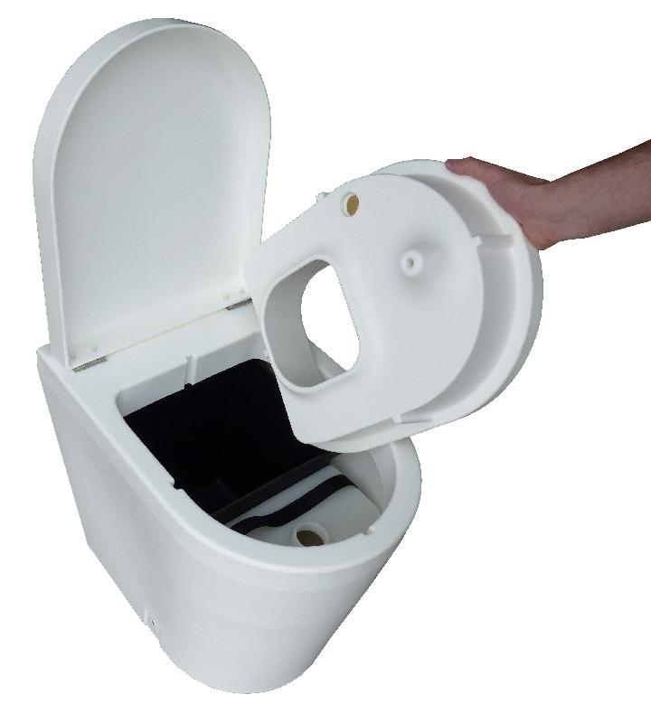 Toilette sèche à séparation des urines avec réservoir intégré gtg