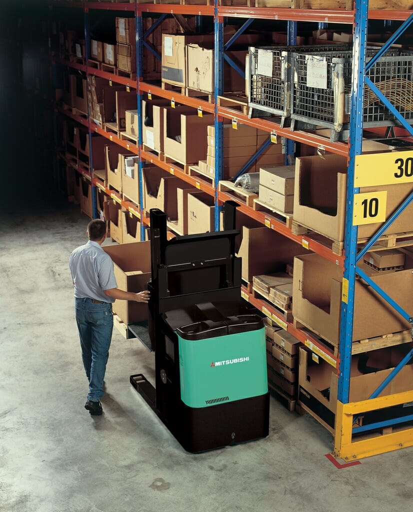 Chariot préparateur de commande 2ème niveau - OPBL10N - Plateforme élévatrice jusqu'à 1.15m - Fourches réglables_2