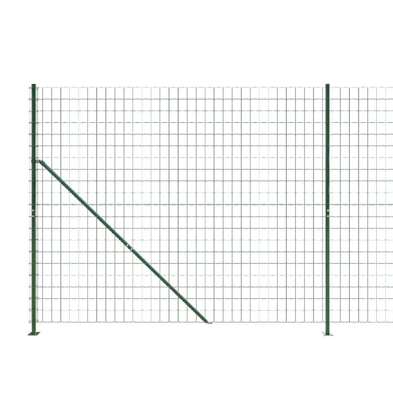 Vidaxl clôture en treillis métallique avec bride vert 1,8x10 m 154165_2