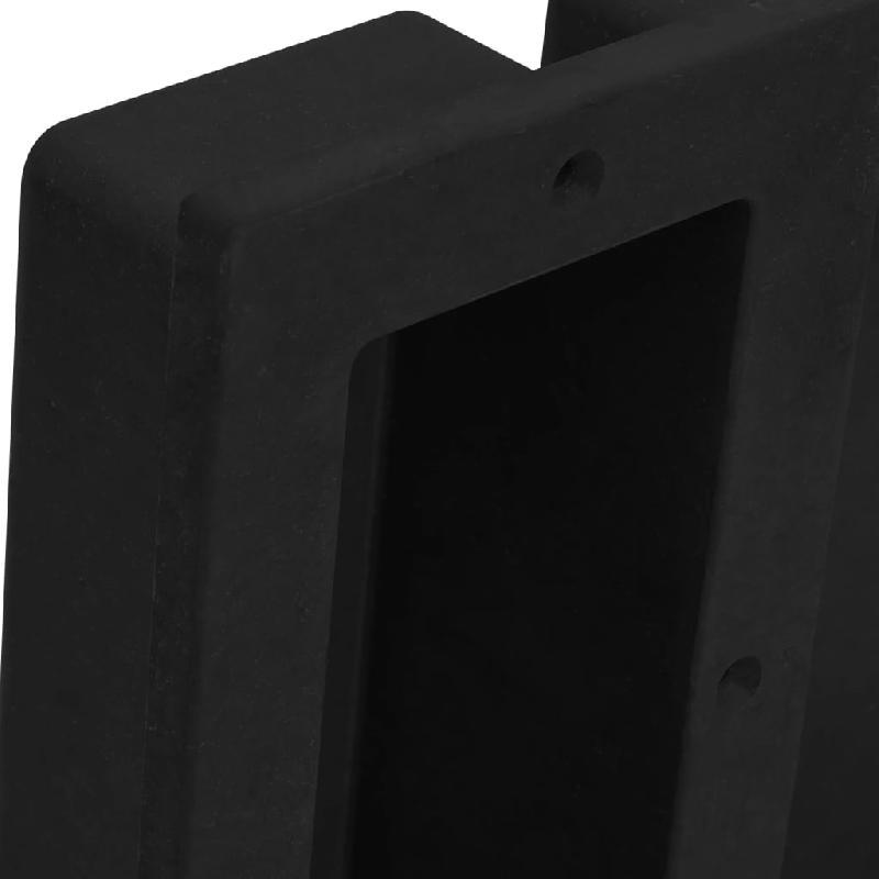 Vidaxl niche de douche avec 2 compartiments noir mat 41x51x10 cm 151397_2