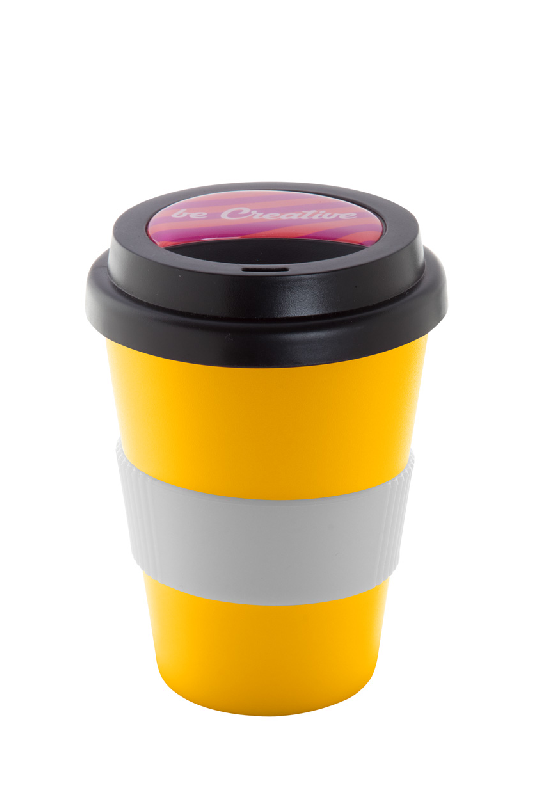 Mug thermos personnalisable - double paroi - 300 ml - avec couvercle et poignée en silicone_2