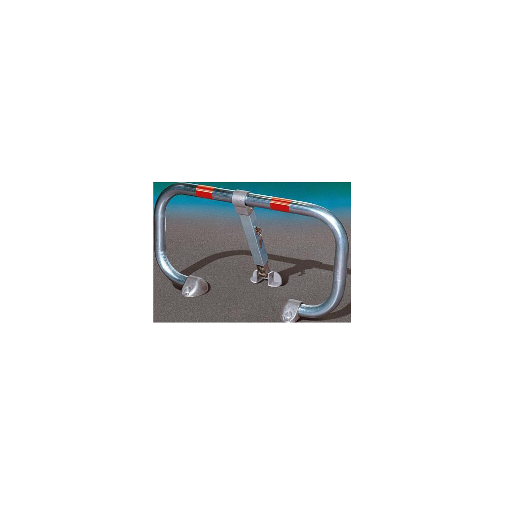 Bloc parking BPE clés identiques - Tube acier galvanisé 50 mm - Bandes réflectos rouges - 124001CI_2