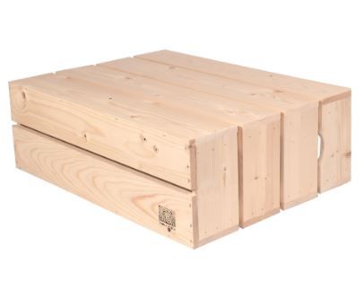 H4 - Caisse en bois Simply A Box - L18 x H40 x P54 cm - en bois brut ou 6 coloris de lasure_2