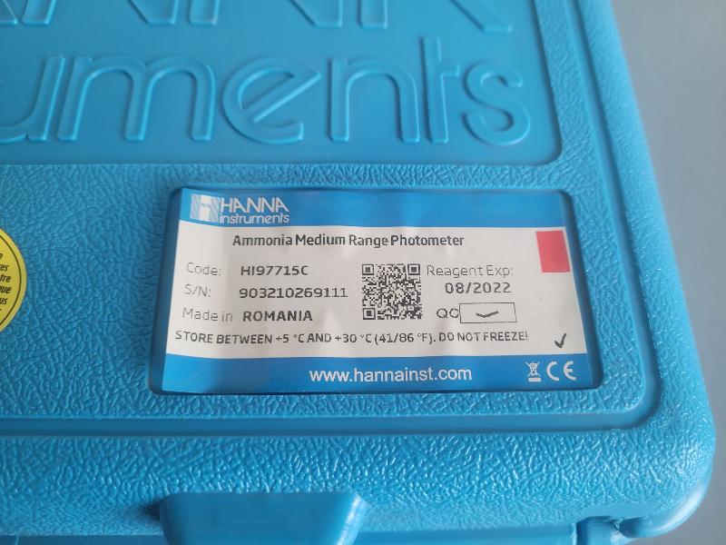 Photomètre ammoniaque HANNA HI97715C avec malette, jusqu'à 10,0 mg/L_2