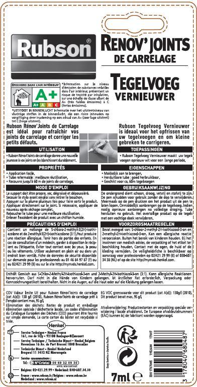 Rénovateur pour joint de carrelage blanc - Rénov'Joint Rubson 7 ml_2