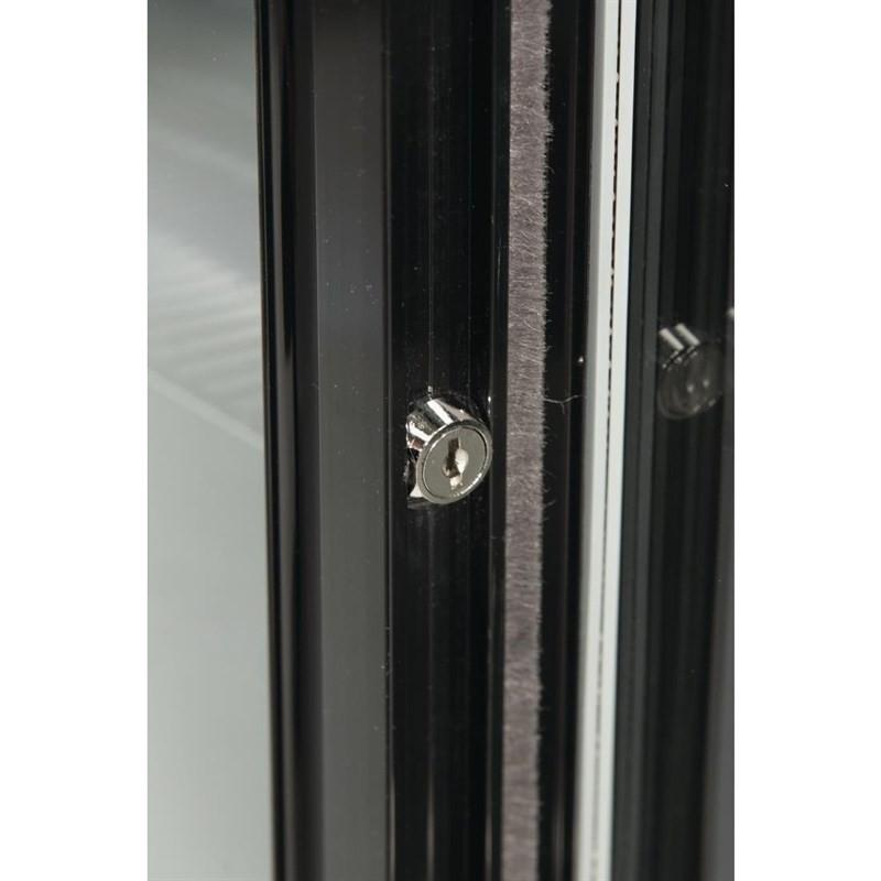 Arrière-bar trois portes coulissantes Série G noir 320L GL013 Polar_2