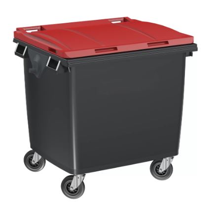 Conteneur 1000 L - Fabrication Française - PEHD injecté - Préhension frontale et latérale - Roues 200 mm - Normes EN 840 de 1 à 6_2