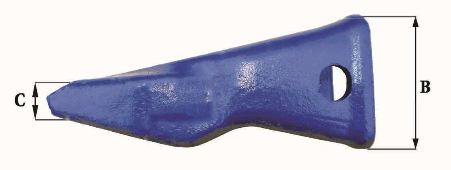 Dents de godet adaptables Feurst AF 4353 A - 10 kg - Dimensions précises_2