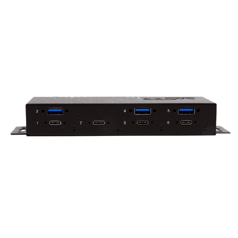 Exsys ex-1237hmvs hub usb 3.2 gen2 à 7 ports, avec 4 x usb-c et 3 x usb-a_2