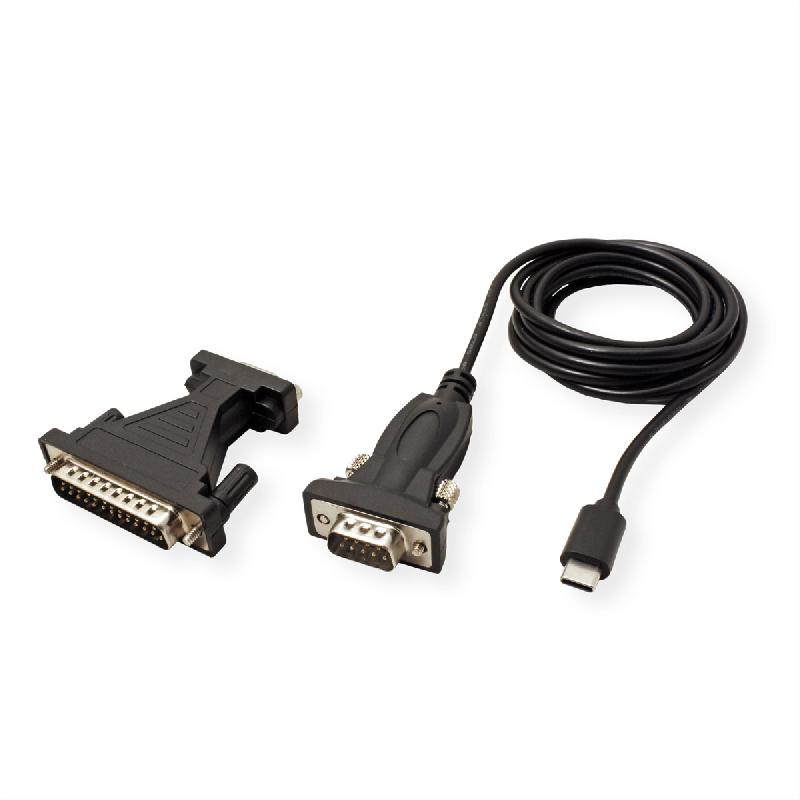 VALUE Convertisseur USB / Série, Type C - RS232, noir, 1,8 m_2