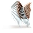 Astrid V755 - Chaises empilables avec piétement métallique et coque en multiplis - Gamme Dynamica - Designer Sabro/Colombo_2