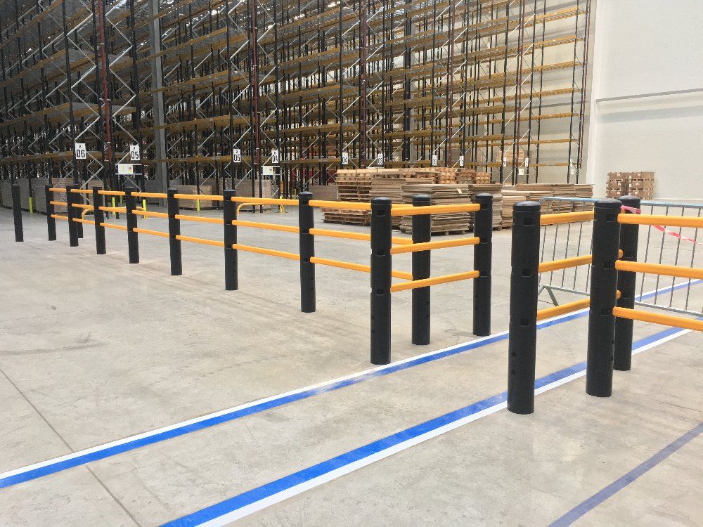 Barrière piétonne flexible Re-Flex - Absorption des chocs et protection des sols en béton_2