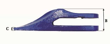 Dents de godet adaptables Feurst M15 - Référence M15 - 1,1 Kg - Dimensions précises_2