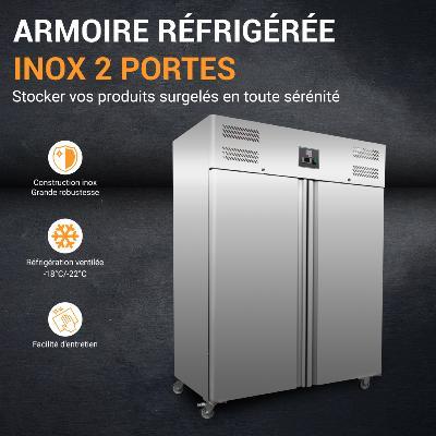 Armoire congélateur inox 1400 litres GN 2/1 - 2 portes | L2g - GN1410BT_2