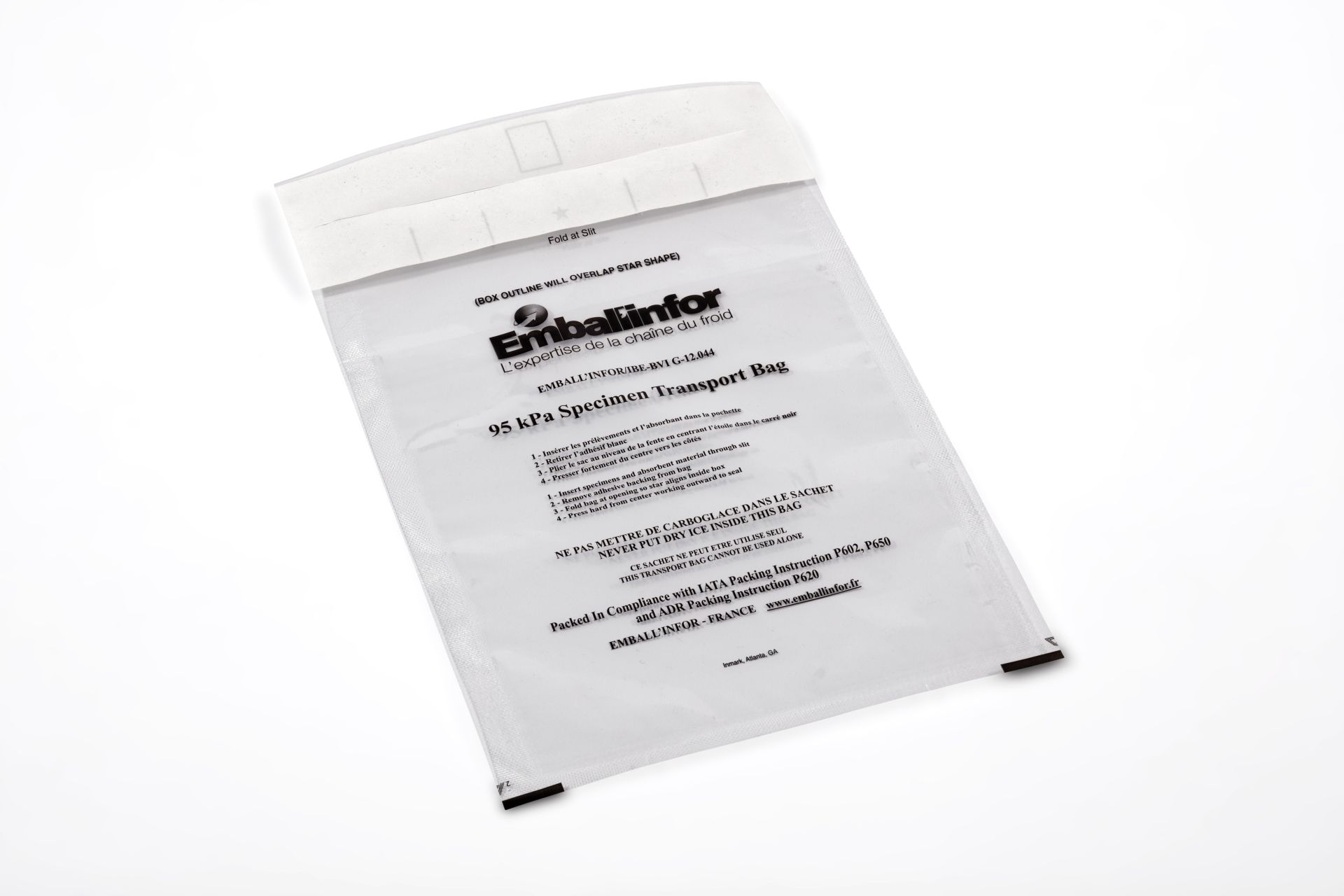 Kit Fefco H88 UN 3373 - Boîte en carton blanc DDEE avec impression standard noire, volume utile 2,4 L_2