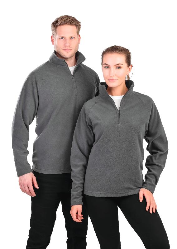 Micropolaire col zippé - Réf: R112X - polyester anti-boulochage, coupe sport confortable - marque Result_2
