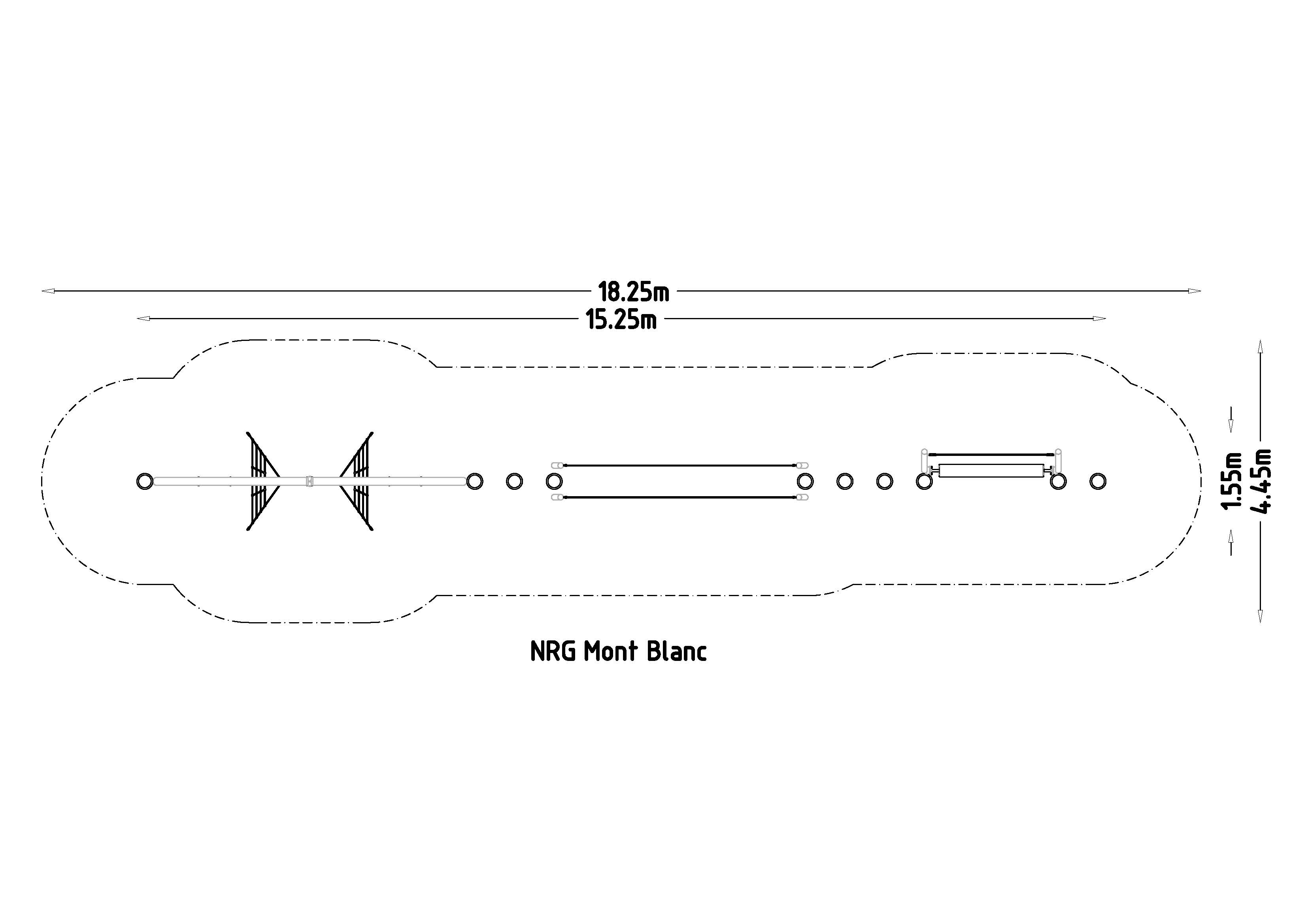 Parcours sportif pour enfants NRG Mont Blanc - Réf 8079912 - HAGS - Vert - Scellement béton_2