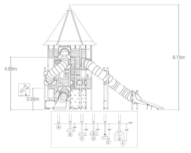 Structure multi-jeux 5 à 12 ans - Uniplay Enzia - 8061756 - Hags - Poteaux et panneaux bois - 9750 mm de hauteur_2
