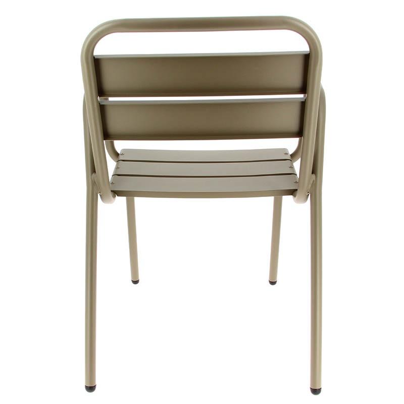 Fauteuil aluminium Avignon - MARRON_2