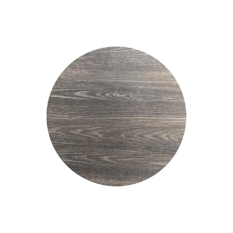 Infinity table de bistrot avec piètement noir + plateau HPL Riverwashed Wood Ø70 cm_2