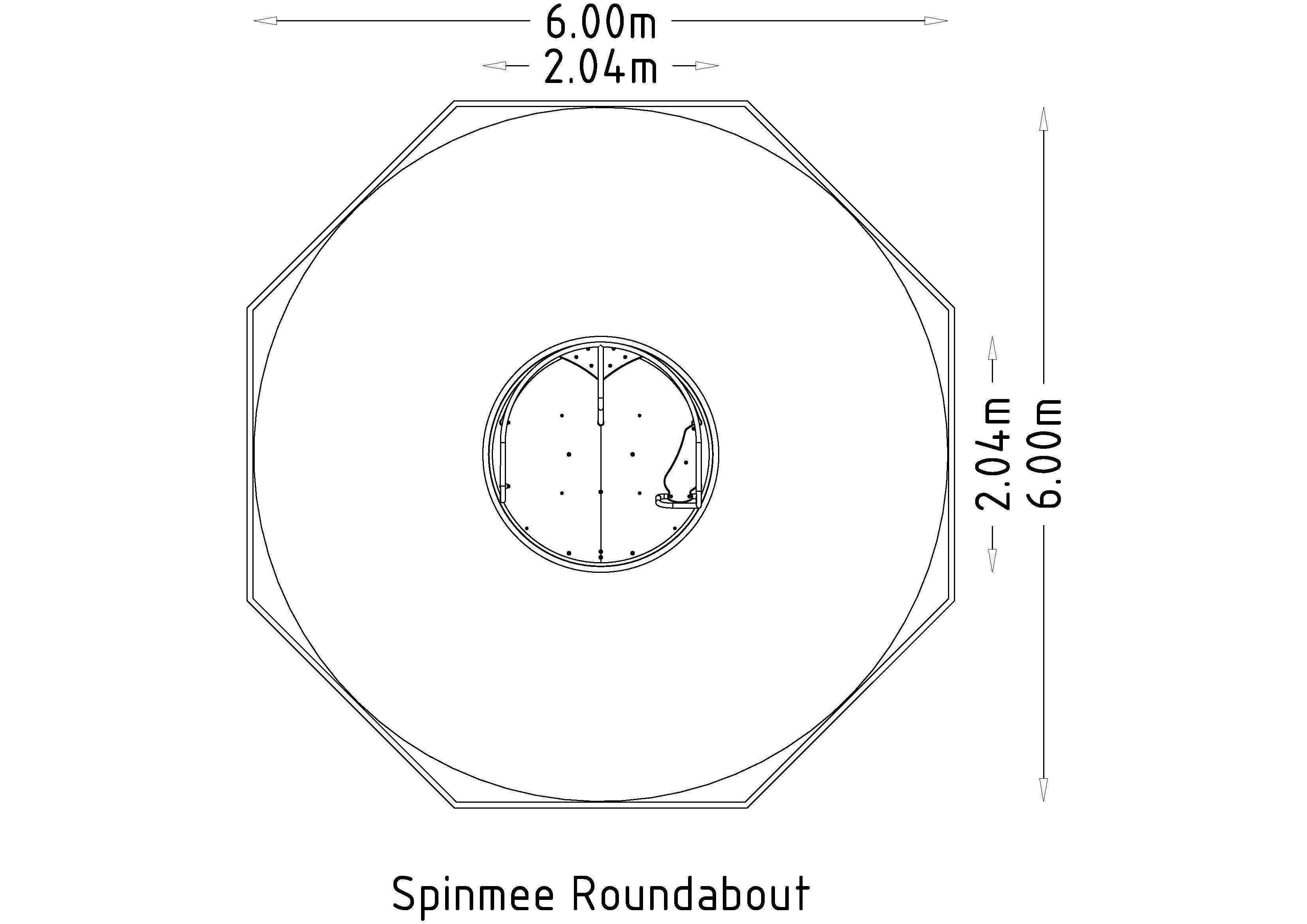 Manège Spinmee pour aires de jeux - Réf 8093902 - HAGS - Jaune - Scellement béton_2