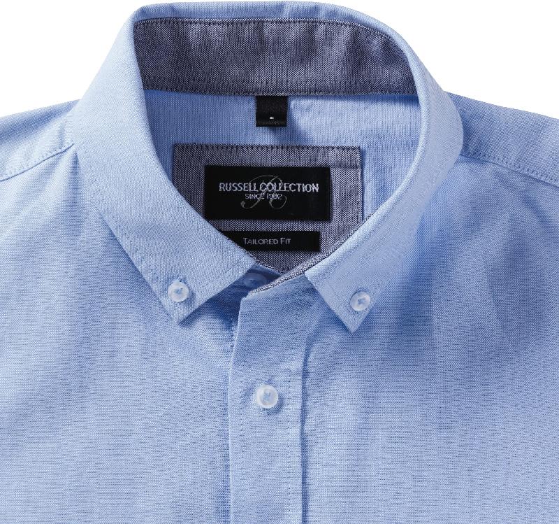Chemise Oxford lavée manches longues - 100% coton, coupe cintrée, Réf: RU920M - Marque Russell_2