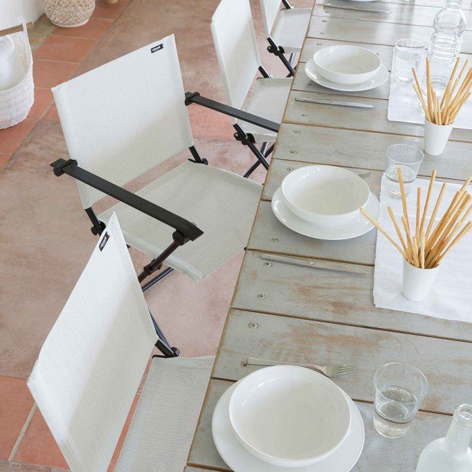 LFM2640_6900 - Chaise pliante Anytime Batyline Duo Ecume - Lafuma - structure acier galvanisé_2