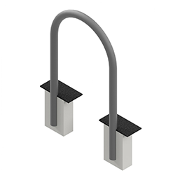 Support cycles pratique et résistant - Arceau en acier galvanisé avec thermolaquage - Modèles avec ou sans signalétique_2