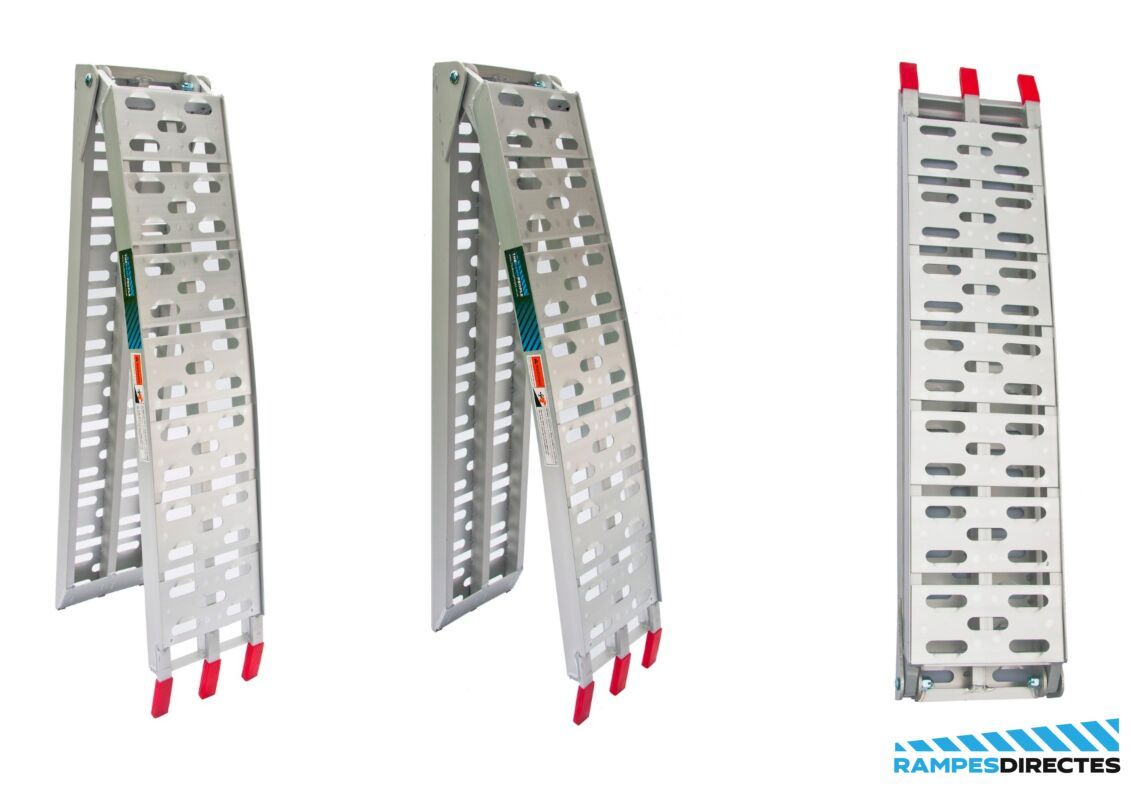 Trp623conf - Rampes de motos pliables en aluminium - 2200x230mm - capacité 300 à 600kg_2