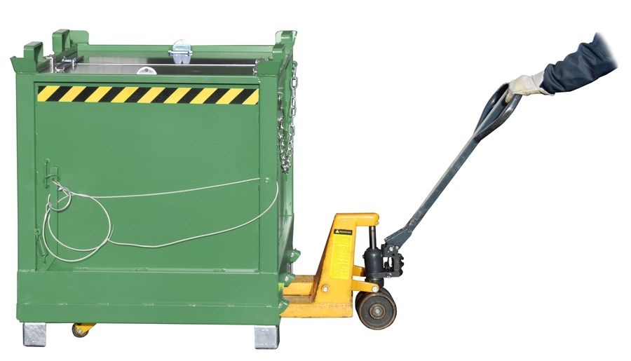 Benne à fond ouvrant AG_FB - 500 à 2000L - Charge 1000 à 1500 Kg - Acier robuste, laquée ou galvanisée_2